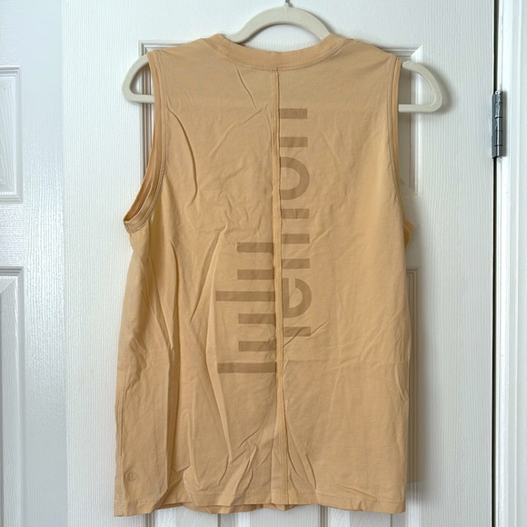 Lululemon Like New Muscle Tank Logo Yellow - Picture 4 of 5